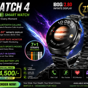 Watch 4 7+1 Smart Watch – 2.80″ Infinite Display